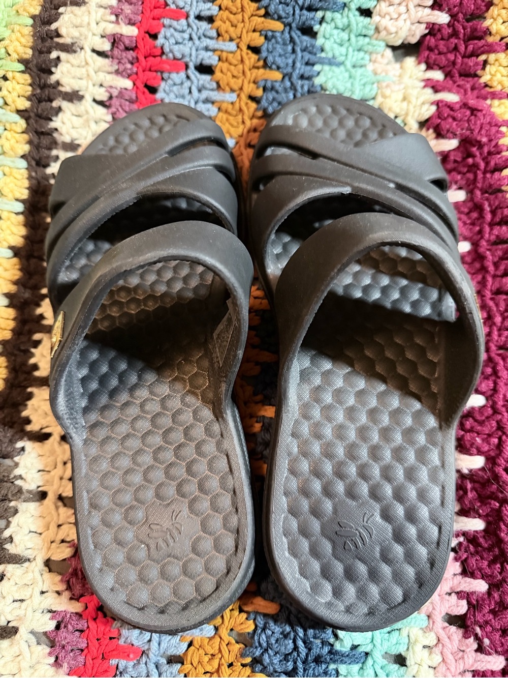 Unbranded Women's Black Slip-On Sandals